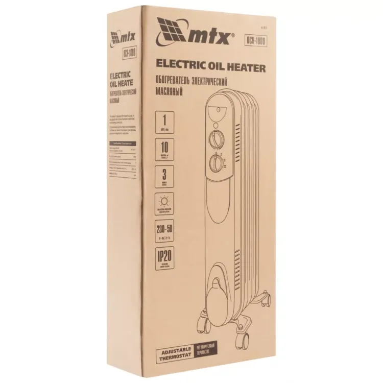 Масляный обогреватель MTX OCH-1000, 230 В, 1000 Вт // MTX 98301 купить в Губкинске