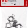 Гайка DIN 985 с нейлоновым кольцом, M10, 4 шт, кл. пр. 6, оцинкованная, ЗУБР 303586-10 купить в Губкинске