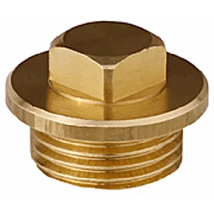 Заглушка GENERAL FITTINGS, 6-ти гранная головка с прижимной шайбой, никелированная латунь, наружная резьба, 3/4&quot; 51099-3/4 купить в Губкинске