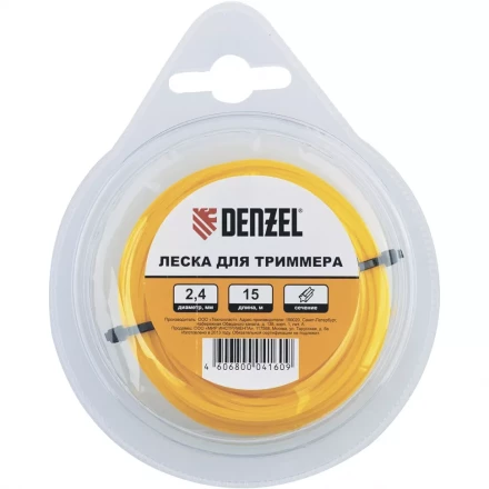 Леска для три ммера семь граней 4,0 мм х 10 м блистер Denzel артикул 96184 купить в Губкинске