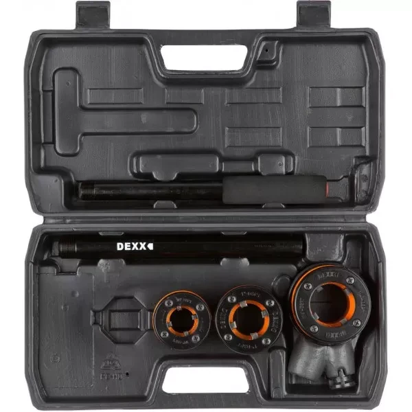 Набор DEXX: Клуппы трубные, с трещоткой 620мм, №3: 1/2", 3/4", 1" 28280-H3 купить в Губкинске