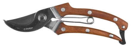 Секатор из нержавеющей стали с деревянными ручками, ЗУБР Эксперт 40103, рез до 22мм, 195мм 40103 купить в Губкинске