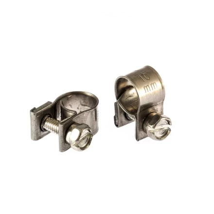 Хомуты металлические MINI 8-10 мм ширина 9 мм,  винтовой W4 2 шт Сибртех 475013 купить в Губкинске