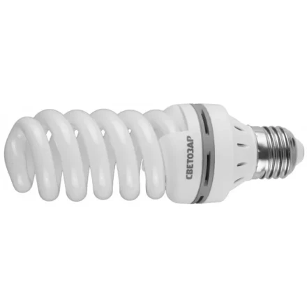 Энергосберегающая лампа СВЕТОЗАР &quot;ЭКОНОМ&quot; спираль,цоколь E27(стандарт),Т3,яркий белый свет(4000 К), 8000час, 25Вт(125) 44354-25_z01 купить в Губкинске