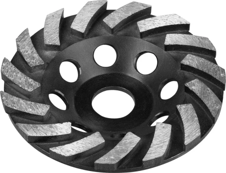 Чашка ЗУБР ТУРБО алмазная сегментная, высота 22,2мм, 125мм 33370-125 купить в Губкинске