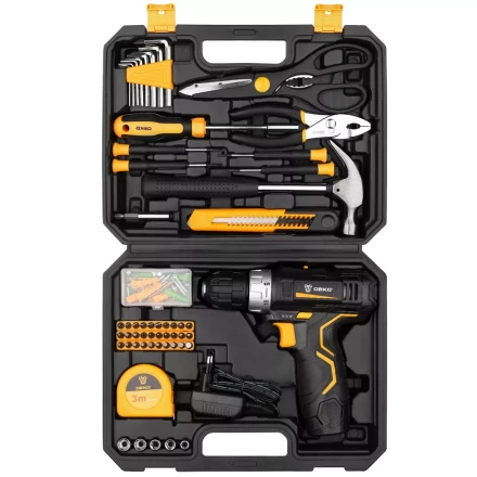 Дрель аккумуляторная в наборе DEKO GCD12DU3 104 tools + case, 063-4095 купить в Губкинске