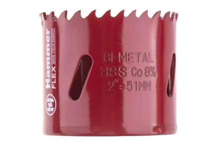 Коронка биметаллическая HAMMER Ф51х38мм 5/8" BiMETALL (224-010) купить в Губкинске