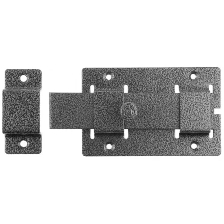 Задвижка накладная&quot;ЗД-02&quot;для дверей усиленная, порошковое покрытие, цвет серебро, плоский засов 30х135х7мм, 75х115мм 37776-2 купить в Губкинске