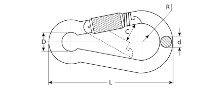 ЗУБР DIN 5299D, 8 мм, 25 шт, карабин с предохранительной гайкой (4-304555-08) купить в Губкинске