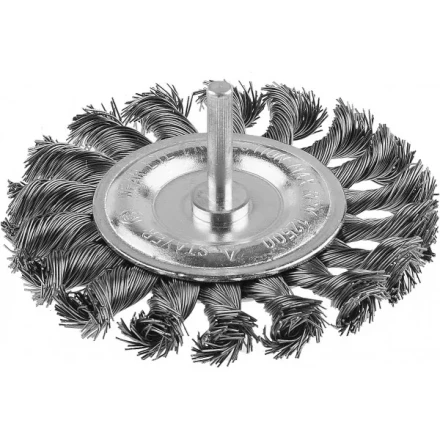 ЗУБР &quot;ПРОФЕССИОНАЛ&quot;. Щетка дисковая для дрели, жгутированная стальная проволока 0,5мм, 100мм 3522-100_z02 купить в Губкинске