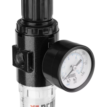 Фильтр-регулятор Denzel FR1500, 10 бар, 1500 л/мин, 1/4&quot;, 57459 купить в Губкинске