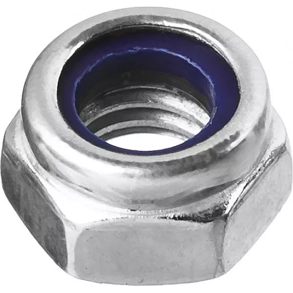 Гайка DIN 985 с нейлоновым кольцом, M5, 18 шт, кл. пр. 6, оцинкованная, ЗУБР 303586-05 купить в Губкинске