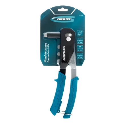 Заклепочник ручной Gross 40415, 260 мм, заклепки 2,4-3,2-4,0-4,8 мм купить в Губкинске