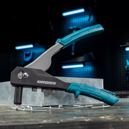 Заклепочник ручной Gross 40415, 260 мм, заклепки 2,4-3,2-4,0-4,8 мм купить в Губкинске