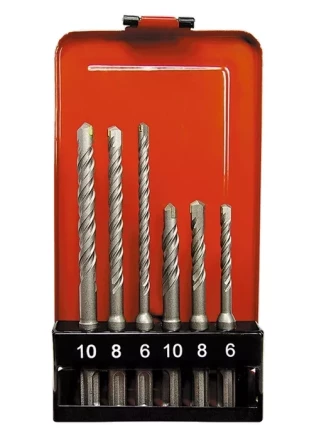 Набор буров по бетону 6-8-10х110 6-8-10х160 мм 6 шт в пластиковой коробке SDS PLUS MATRIX 71096 купить в Губкинске