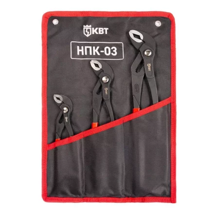 Набор переставных клещей КВТ НПК-03 с кнопочной фиксацией (85285) купить в Губкинске