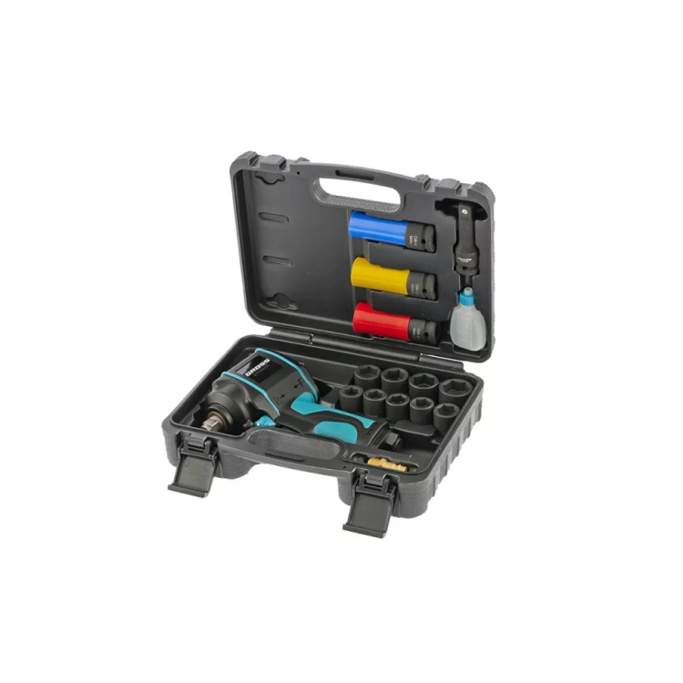 Гайковёрт пневматический ударный Gross Twin Hammer G985K2 с набором 17 предметов 57445 купить в Губкинске