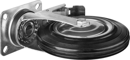 ЗУБР d 200 мм, г/п 185 кг, игольчатый подшипник, резина/металл, поворотное колесо, Профессионал (30936-200-S) купить в Губкинске