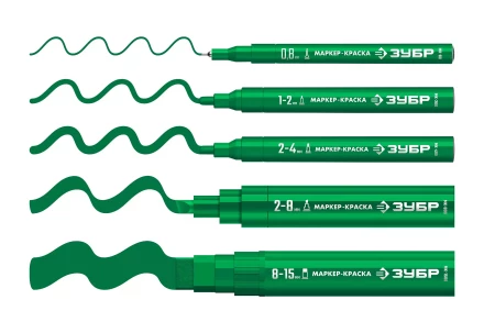 ЗУБР МК-800 зеленый, 2-8 мм клиновидный маркер-краска (06327-4) купить в Губкинске