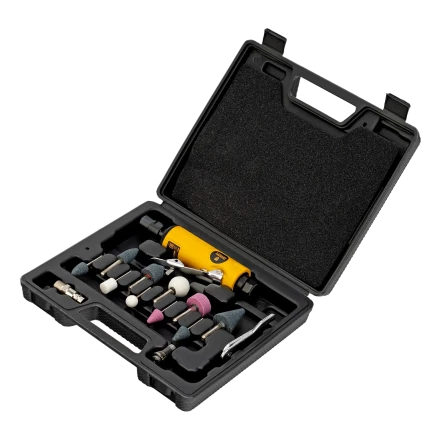 Пневмошлифмашина прямая Denzel 57464 PGS25000, 25000 об/мин, 10 шлиф. камней, цанга - 3, 6 мм, 113 л/мин купить в Губкинске