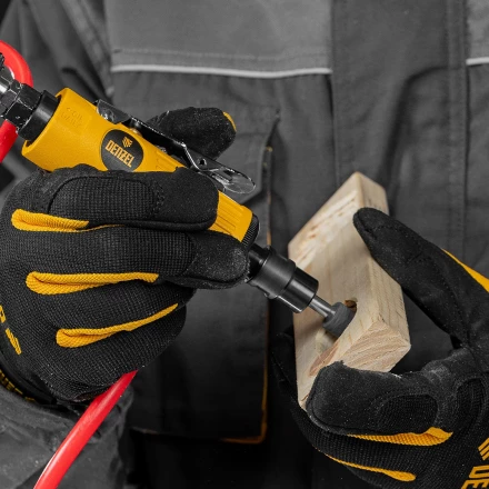 Пневмошлифмашина прямая Denzel 57464 PGS25000, 25000 об/мин, 10 шлиф. камней, цанга - 3, 6 мм, 113 л/мин купить в Губкинске