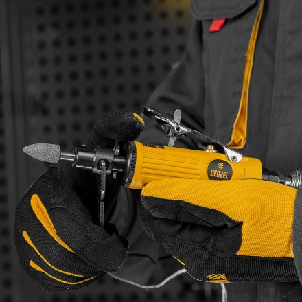 Пневмошлифмашина прямая Denzel 57464 PGS25000, 25000 об/мин, 10 шлиф. камней, цанга - 3, 6 мм, 113 л/мин купить в Губкинске