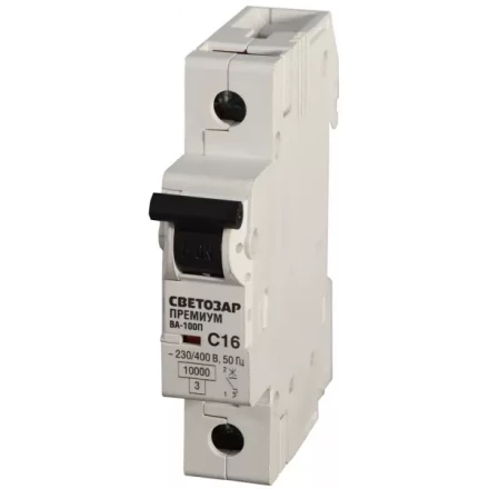 Выключатель автоматический СВЕТОЗАР &quot;ПРЕМИУМ&quot; 1-полюсный, 32 A, &quot;C&quot;, откл. сп. 10 кА, 230 / 400 В SV-49031-32-C купить в Губкинске