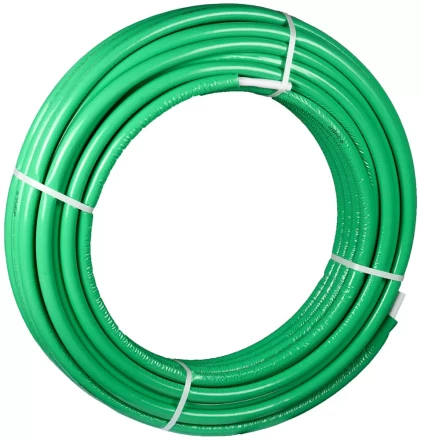 Труба металлопласт. ЗУБР &quot;ШиреФит&quot; с теплоиз., 20мм, толщ.стенки 2мм, мет. слоя 0,4мм, макс. давл. 10атм при 95°С, 50м 51457-20 купить в Губкинске