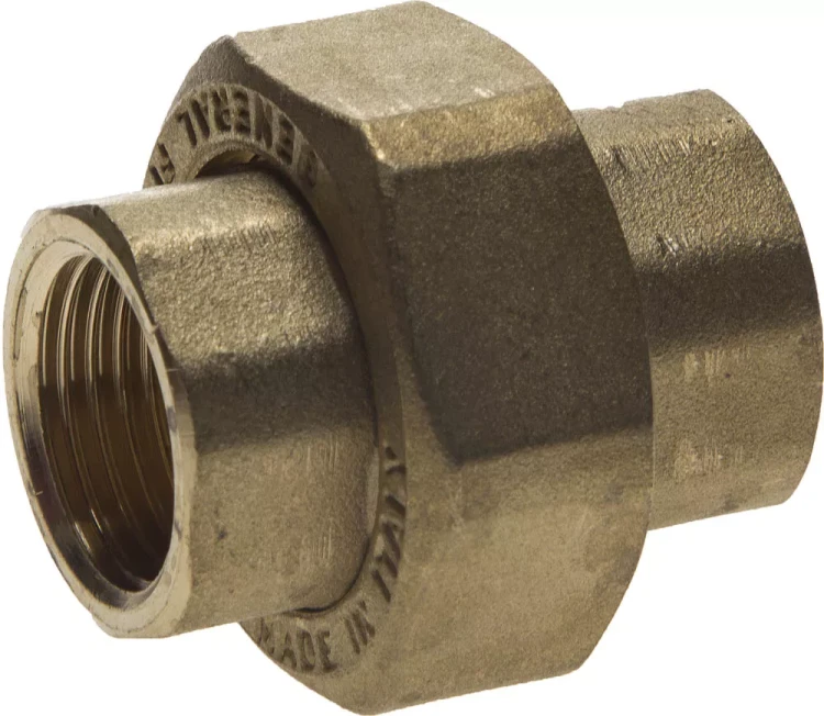 Соединитель GENERAL FITTINGS с накидной гайкой, латунь, г/г, 1/2" 51037-G/G-1/2 купить в Губкинске