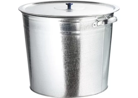 Бак для воды Россия оцинкованный с крышкой (крышка с ручкой) 20л, без крана 67548 купить в Губкинске