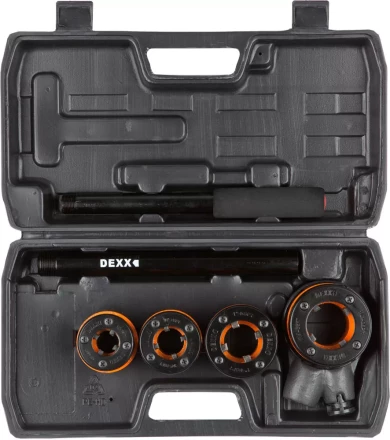 Набор DEXX: Клуппы трубные, с трещоткой 620мм, №4: 1/2&quot;, 3/4&quot;, 1&quot;, 1 1/4&quot; 28280-H4 купить в Губкинске