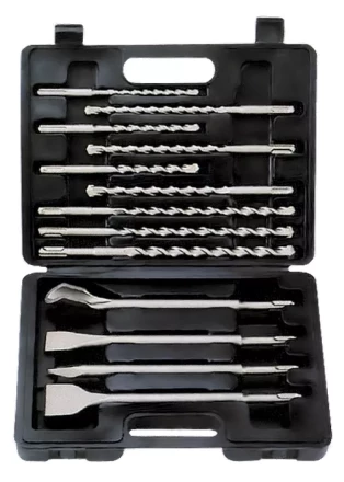 Набор буров по бетону 6-8-10х160, 8-10-12х210, 10-12-14х260 мм зубила 4 шт SDS PLUS MATRIX 71098 купить в Губкинске