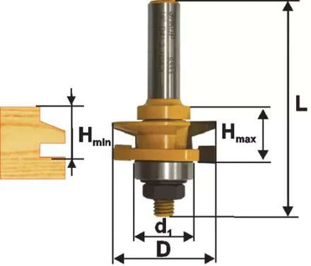 Фреза комбинированная рамочная ф41х24мм хв. 12мм 46525 купить в Губкинске
