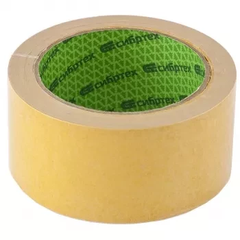 Лента клейкая двусторонняя 50 мм х 5 м на тканевой основе Сибртех 88711 купить в Губкинске