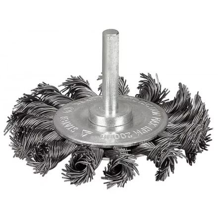 ЗУБР &quot;ЭКСПЕРТ&quot;. Щетка дисковая для дрели, широкая, жгутированная стальная проволока 0,5мм, 75мм 3522-075-2_z01 купить в Губкинске