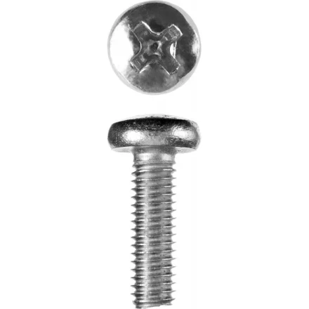 Винт ЗУБР "МАСТЕР" DIN 7985, класс прочности 4.8, оцинкованный, M6x20мм, 5кг 303150-06-020 купить в Губкинске