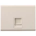 Розетка СВЕТОЗАР &quot;ЭФФЕКТ&quot; компьютерная, одинарная, без вставки и рамки, цвет бежевый SV-54419-B купить в Губкинске