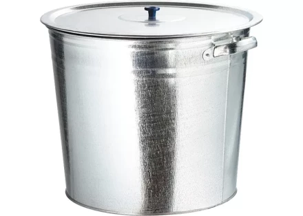 Бак для воды Россия оцинкованный с крышкой (крышка с ручкой) 32л, без крана 67549 купить в Губкинске