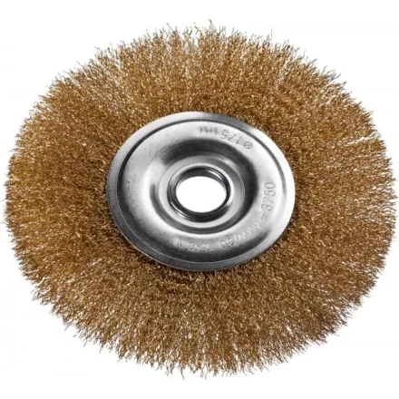 DEXX. Щетка дисковая для УШМ, витая стальная латунированная проволока 0,3мм, 175ммх22мм 35101-175 купить в Губкинске