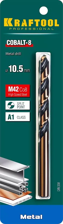 Сверло по металлу HSS-Co 29656-10.5 купить в Губкинске
