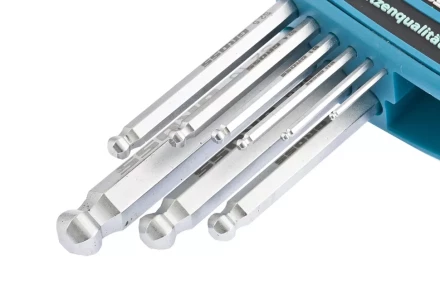 Набор ключей имбусовых HEX 1,5–10 мм S2 9 шт удлиненные с шаром сатинированные Gross 16403 купить в Губкинске