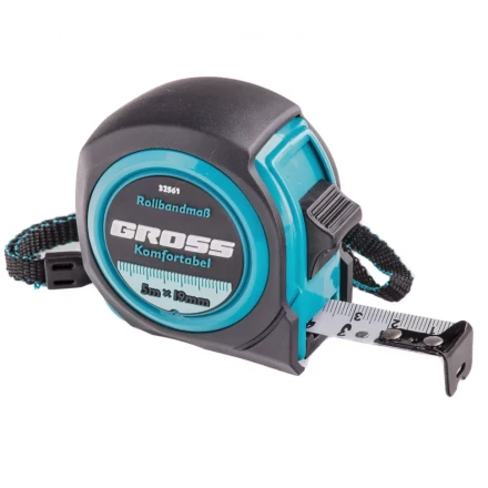 Рулетка Komfortabel 5 м х 19 мм обрезиненный корпус Gross 32561 купить в Губкинске