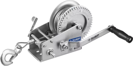 Лебедка ручная барабанная ЗУБР &quot;ПРОФЕССИОНАЛ&quot;, тяговая, тросовая, 1,1т, 8м 43113-1.1_z01 купить в Губкинске