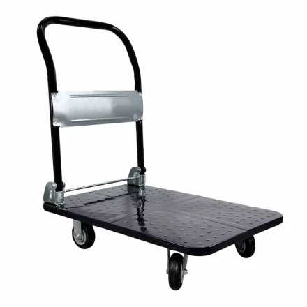 Тележка платформенная 950 кг TOR PH950 (1100х780) со складной ручкой (резиновые колеса 150 мм) 1024687 купить в Губкинске