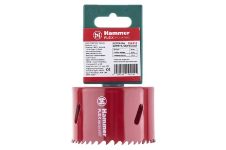 Коронка биметаллическая HAMMER Ф68х38мм 5/8&quot; BiMETALL (224-013) купить в Губкинске