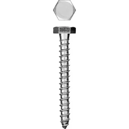 Шурупы ЗУБР &quot;МАСТЕР&quot; с шестигранной головкой, оцинкованные, 6x60мм, 4шт 300456-06-060 купить в Губкинске