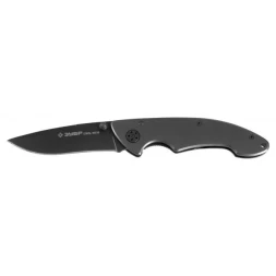 Нож ЗУБР "ЭКСПЕРТ" СТРАЖ складной, стальная рукоятка, 190мм/лезвие 82мм 47703_z01