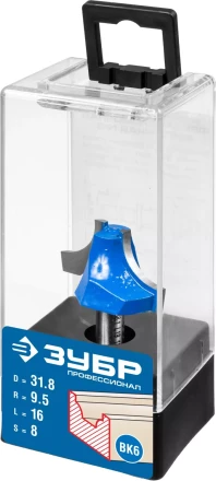 ЗУБР 31.8 x 16 мм, радиус 9.5 мм, фреза пазовая фасонная №1, Профессионал (28740-31.8) купить в Губкинске