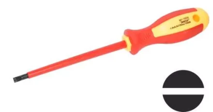 Отвертка диэлектрич. шлицевая 0,8х5х125мм, 1000В 19692 купить в Губкинске