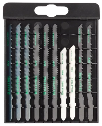 Набор KRAFTOOL Полотна для эл/лобзика, по дереву, ДСП, фанере, мягкому листовому металлу, EU-хвост., 10шт 159590-H10 купить в Губкинске